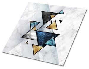 Plăci din PVC autoadezive Triunghiuri abstracte de marmură