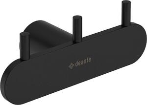 Deante Round, baie 3 carlig pentru prosoape, negru mat, DEA-ADR_N131