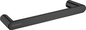 Deante Round, suport pentru prosoape montat pe perete 300 mm, negru mat, DEA-ADR_N611