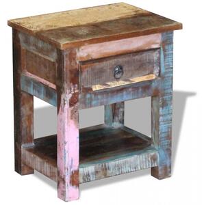Masa laterala cu un sertar din lemn solid de mango, 43 x 33 x 51 cm - V243456V