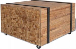 Masa laterala din lemn de tec, 60 x 60 x 38 cm - V244515V