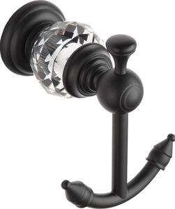 Mexen Accesorii Mexen, suport prosop ESTELA, 2 carlige, negru, 7011535-70