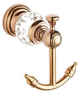 Mexen Accesorii Mexen, suport prosop ESTELA, 2 carlige, auriu roz, 7011535-60