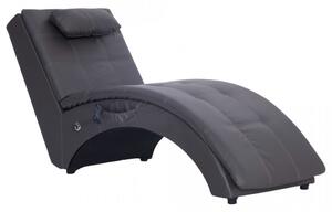 Sezlong de masaj cu perna, gri, piele artificiala - V281348V