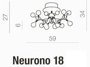 Plafoniera Neurono 18 Alb / Crom, AZ0553