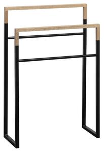 Sapho Sapho, SKA Suport pentru prosoape, 550x800x200mm, negru mat/stejar, SKA308