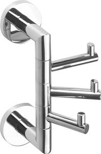 Sapho Sapho, X-ROUND pivotant cu trei cârlige, crom, XR211