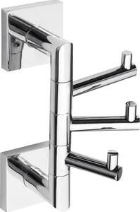 Sapho Sapho, X-SQUARE pivotant cu trei cârlige, crom, XQ204