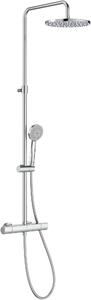 Roca Even-t Round set de duș perete cu termostat cu duș de ploaie crom A5A9A2EC00