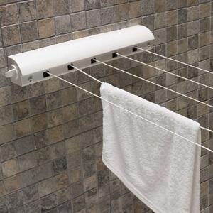 Erga Bone Line, uscator de rufe montat pe perete cu cabluri retractabile, alb, ERG-SEP-1358SUSBONLIN