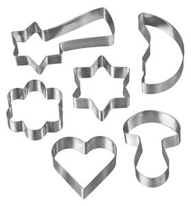 Set 6 forme pentru prăjituri din oțel inoxidabil Metaltex Cookie Cutters