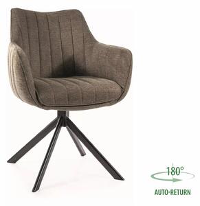 Scaun rotativ AZALIA, verde olive/negru, stofa clasica/metal, 61x58x86