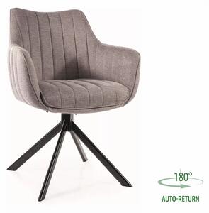 Scaun rotativ AZALIA, gri/negru, stofa/metal, 61x58x86 cm