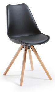 Scaun cu picioare din lemn de fag Bonami Essentials Lumos, negru