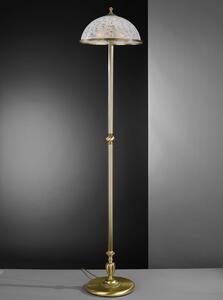 Lampadar, Lampa de podea design clasic din alama si sticla 6202