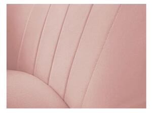 Fotoliu cu tapițerie din catifea Mazzini Sofas Sardaigne, roz deschis