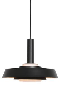 Lampă pandantiv retro neagră și aurie cu interior din sticlă - Flinter