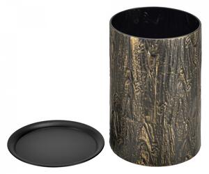 Set doua masute cafea Herstal, metal, negru/efect scoarta copac, masuri diferite cu blat detasabil - P73583781