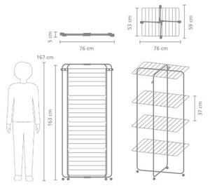 Uscător de rufe alb 30 m HangOn Tower – Brabantia