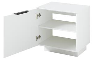 Cabinet din pal si MDF cu 1 usa, Madeline Alb, l60xA44xH61 cm