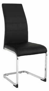 KONDELA Scaun dining, negru / crom, VATENA