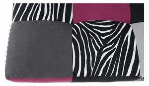 KONDELA Canapea, textil roz/gri/neagră, ALABAMA
