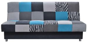 Canapea, textil turcoaz/gri/neagră, ALABAMA