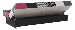 KONDELA Canapea, textil roz/gri/neagră, ALABAMA