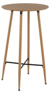 KONDELA Masă de bar, stejar, diametru 60 cm, IMAM