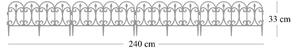 Gard de gradina, set 4 buc, 60x33 cm