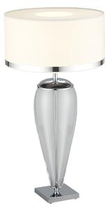 Veioza/Lampa de masa design elegant LORENA crom/alb