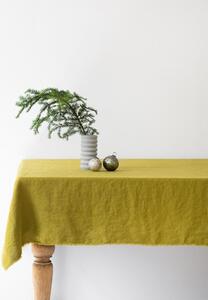 Față de masă din in Linen Tales Classic, 140 x 300 cm, verde