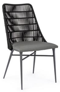 Set de 2 scaune pentru exterior design modern TABLITA CHARCOAL