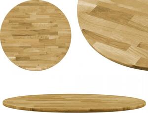 Blat de masa, lemn masiv de stejar, rotund, 23 mm, 700 mm - V245984V