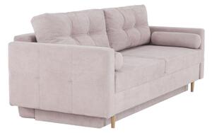 Canapea extensibilă, material textil roz antic, AURELIA