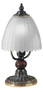 Veioza, Lampa de masa design italian din alama cu lemn 3510