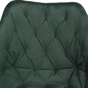 KONDELA Fotoliu de design, material textil Velvet verde, FEDRIS