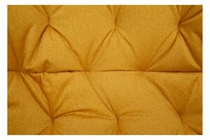 KONDELA Fotoliu de design, material textil Velvet galben, FEDRIS