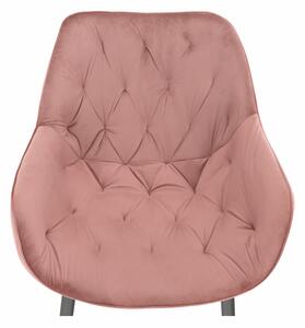 KONDELA Fotoliu de design, material textil Velvet roz, FEDRIS
