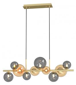 Zuma Line Villa lampă suspendată x3.5 W auriu-gri/frasin-chihlimbar MD5918-10-EGN