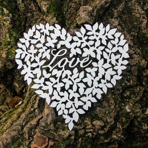 DUBLEZ | Cadou pentru persoana iubită - Inimioară din lemn Love
