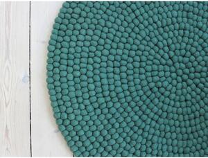 Covor cu bile din lână Wooldot Ball Rugs, ⌀ 90 cm, verde