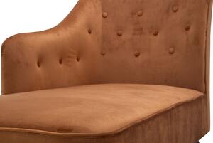 Banca tapitata cu stofa, cu picioare din lemn Paris Lounge Caramiziu, l132xA62xH90 cm