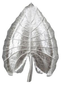 Bol decorativ Mauro Ferretti Leaf, 32 x 47,5 cm, argintiu