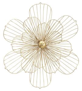 Decoratiune metalica de perete Flowery Stick B Auriu, l60xA8xH54 cm