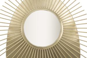 Decoratiune metalica de perete cu oglinda Eye Glam Auriu, l75xA8xH110,5 cm