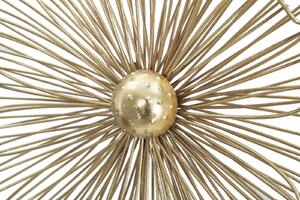 Decoratiune metalica de perete Flowery Stick B Auriu, l60xA8xH54 cm