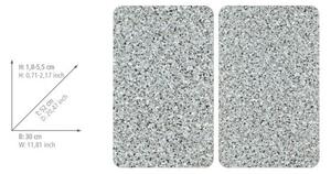 Set 2 protecții din sticlă pentru aragaz Wenko Granite, 52 x 30 cm