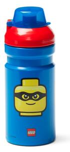 Sticlă pentru apă cu capac roşu LEGO® Iconic, 390 ml, albastru