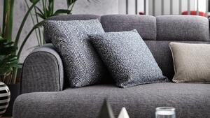 Canapea tapitata cu stofa, 3 locuri, cu functie sleep pentru 1 persoana Madrid Gri, l231xA102xH80 cm